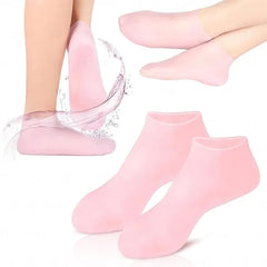 Silicone Gel Socks & Gloves for Women & Men – Reusable Moisturizing Spa Set for Dry Feet, Cracked Heels & Skin Softening