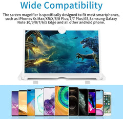 F3 3D Mobile Screen Magnifier – Enlarged Display Stand for Smartphones with Eye Protection