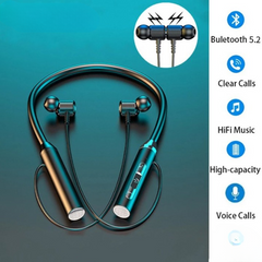 Lenovo HE05 Wireless Bluetooth Neckband Earphones – Long Battery, Hi-Fi Sound & Waterproof (Random Color)
