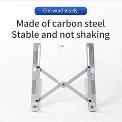 Portable Foldable Laptop Stand – Adjustable Aluminum Holder with Anti-Slip Grip | Ergonomic, Lightweight & Durable Stand for All Laptops