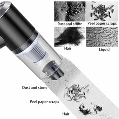 3 in 1 Portable Wireless Vacuum Cleaner – High Power Suction, Air Pump & Duster | Rechargeable Handheld Vacuum for Car, Home & Office