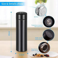 Smart LED Temperature Water Bottle – 500ml Stainless Steel Vacuum Flask for Hot & Cold Drinks