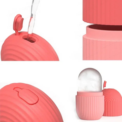 Ice Roller Facial Massager – Silicone Ice Cube Roller for Skin Tightening, De-Puffing & Glow | Reusable Cryotherapy Beauty Tool