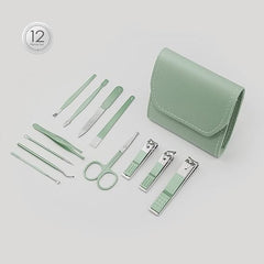 12-Piece Manicure & Pedicure Kit | Premium Quality Home Care Grooming Set (Random Color)