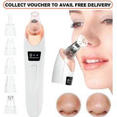 5-in-1 Blackhead Remover – Electric Pore Vacuum & Acne Cleaner | Deep Face Cleanser for Blackheads, Whiteheads & Oil Control"