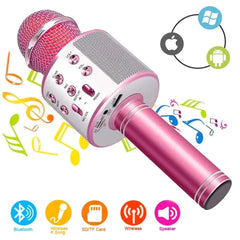 Bluetooth Handheld Karaoke Speaker Machine | Portable Player for Kids & Adults – Home, KTV, Party Use – Compatible with Android, iPhone, iPad, PC (Random Color)