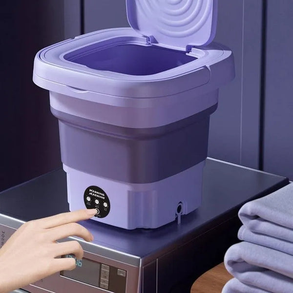 Mini Foldable Washing Machine with Dryer – Portable Semi-Automatic Washer for Quick & Easy Laundry (Random Color)
