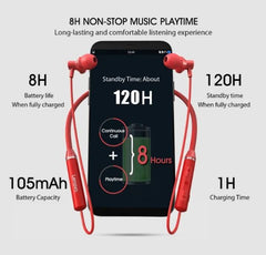 Lenovo HE05 Wireless Bluetooth Neckband Earphones – Long Battery, Hi-Fi Sound & Waterproof (Random Color)