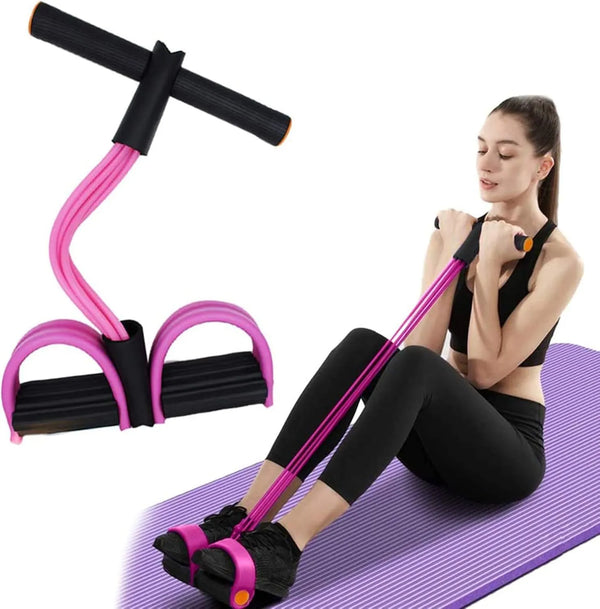 Foot Pedal Resistance Band – Tummy Trimmer & Full Body Workout Exerciser | Home Gym Fitness Equipment