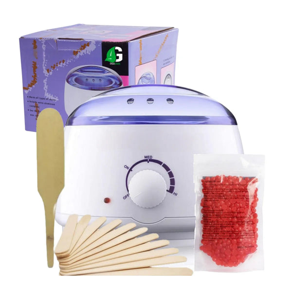Wax Heater Machine with FREE Wax Beans & Wooden Spatula | Professional Wax Warmer for Smooth, Hair-Free Skin