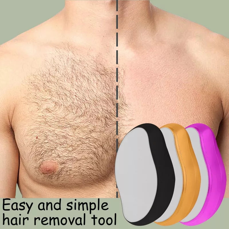 Crystal Hair Eraser – Painless Magic Hair Remover for Women & Men | Portable Body Epilator for Arms, Legs & Back (Random Color)