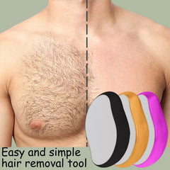 Crystal Hair Eraser – Painless Magic Hair Remover for Women & Men | Portable Body Epilator for Arms, Legs & Back (Random Color)
