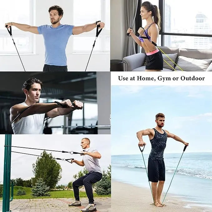Foot Pedal Resistance Bands – Tummy Trimmer & Full Body Home Workout Exerciser | Fat Burner & Muscle Builder