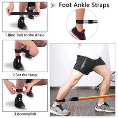 Foot Pedal Resistance Bands – Tummy Trimmer & Full Body Home Workout Exerciser | Fat Burner & Muscle Builder