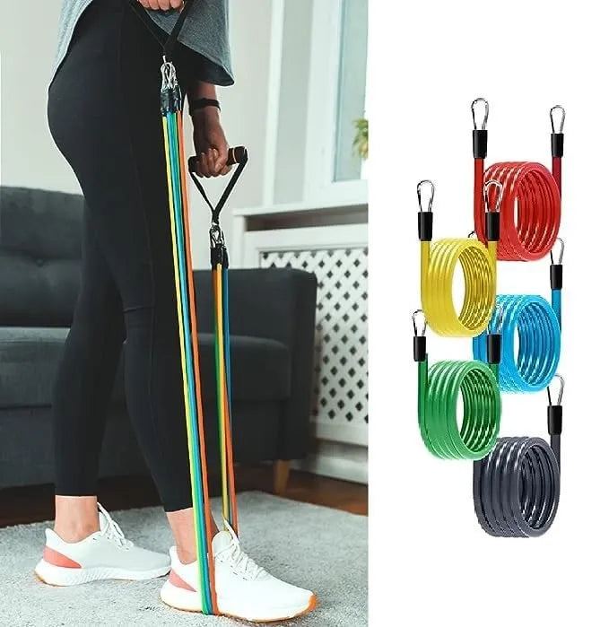 Foot Pedal Resistance Bands – Tummy Trimmer & Full Body Home Workout Exerciser | Fat Burner & Muscle Builder
