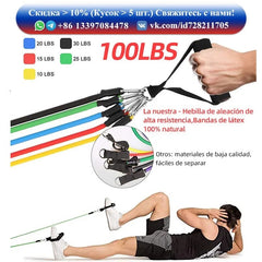 Foot Pedal Resistance Bands – Tummy Trimmer & Full Body Home Workout Exerciser | Fat Burner & Muscle Builder
