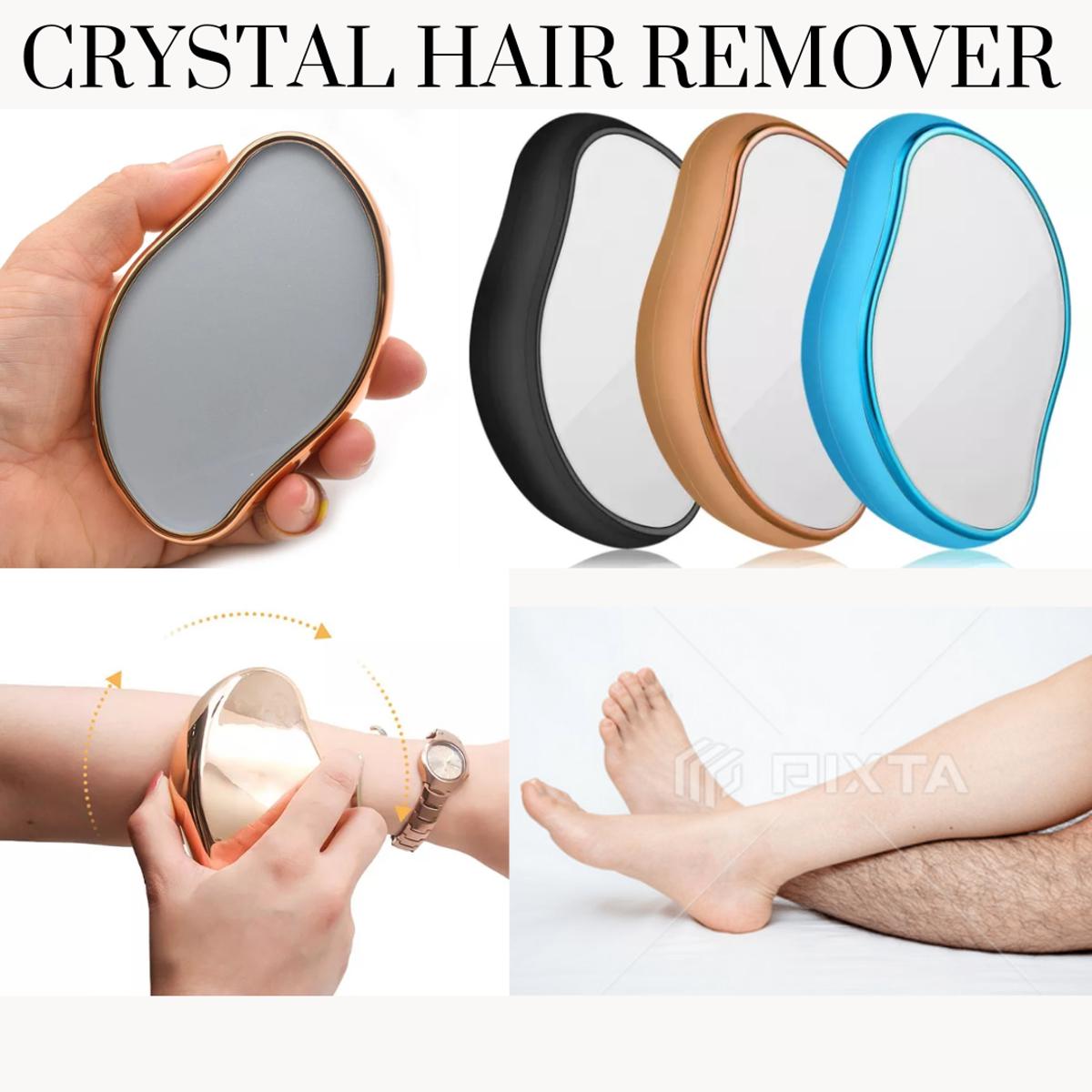 Crystal Hair Eraser – Painless Magic Hair Remover for Women & Men | Portable Body Epilator for Arms, Legs & Back (Random Color)