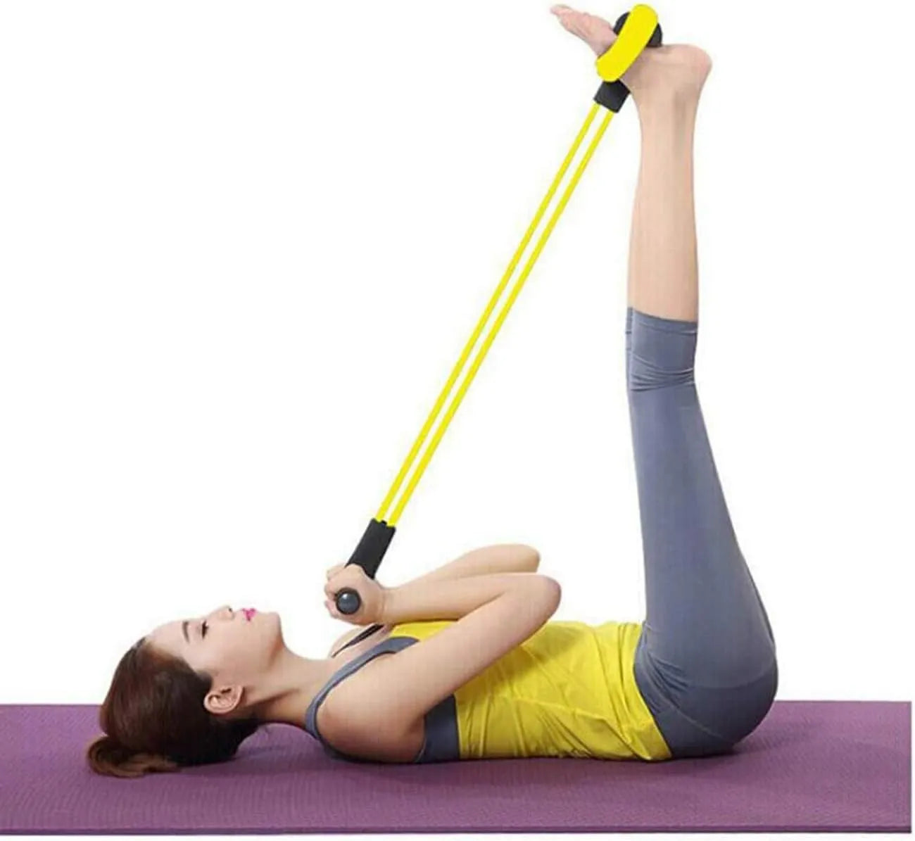 Foot Pedal Resistance Band – Tummy Trimmer & Full Body Workout Exerciser | Home Gym Fitness Equipment