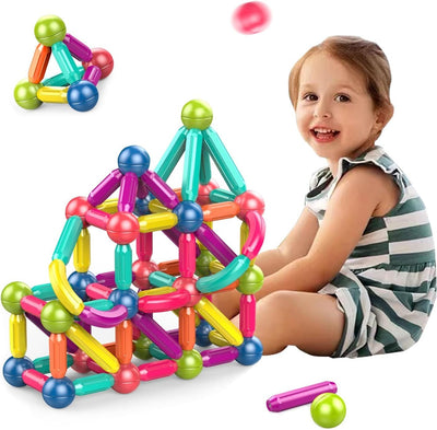 Magnetic Building Sticks & Balls – STEM 3D Construction Toy for Kids, 25pcs Educational Puzzle Set