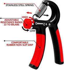 Adjustable Hand Grip Strengthener | Forearm & Wrist Workout Trainer with Resistance Control (Random Color)