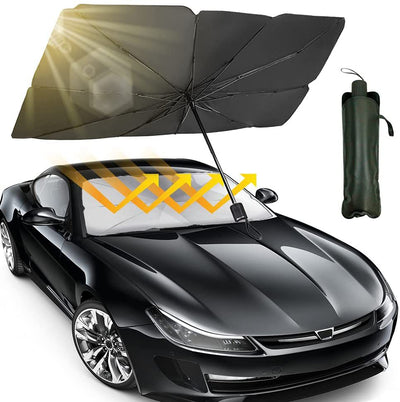 Car Umbrella Sunshade – Foldable Windshield Cover for UV & Heat Protection