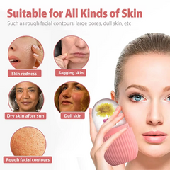 Ice Roller Facial Massager – Silicone Ice Cube Roller for Skin Tightening, De-Puffing & Glow | Reusable Cryotherapy Beauty Tool