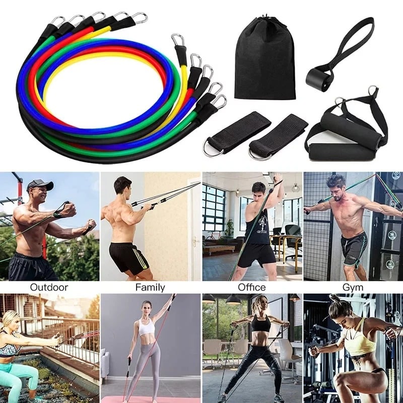 Foot Pedal Resistance Bands – Tummy Trimmer & Full Body Home Workout Exerciser | Fat Burner & Muscle Builder