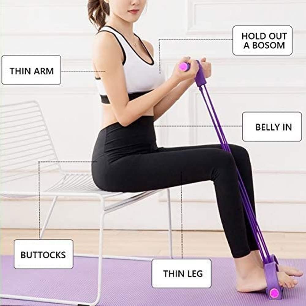 Foot Pedal Resistance Band – Tummy Trimmer & Full Body Workout Exerciser | Home Gym Fitness Equipment