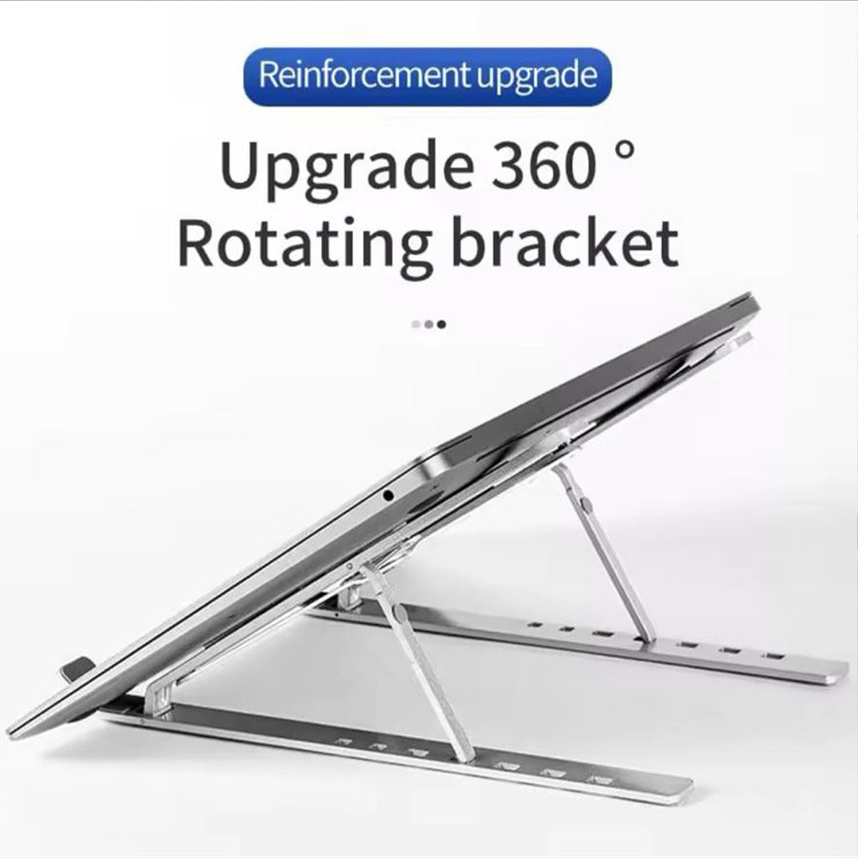 Portable Foldable Laptop Stand – Adjustable Aluminum Holder with Anti-Slip Grip | Ergonomic, Lightweight & Durable Stand for All Laptops