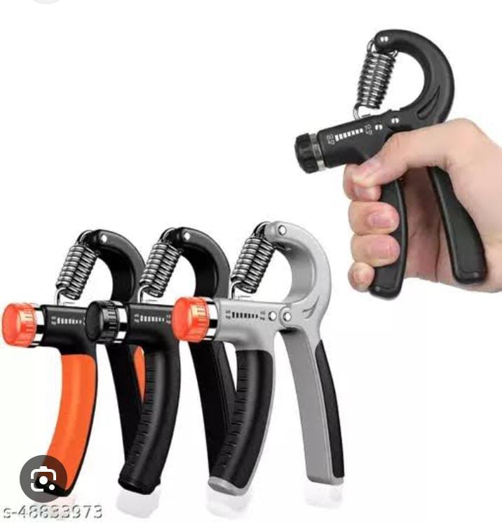 Adjustable Hand Grip Strengthener | Forearm & Wrist Workout Trainer with Resistance Control (Random Color)