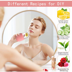 Ice Roller Facial Massager – Silicone Ice Cube Roller for Skin Tightening, De-Puffing & Glow | Reusable Cryotherapy Beauty Tool