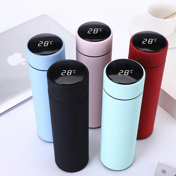 Smart LED Temperature Water Bottle – 500ml Stainless Steel Vacuum Flask for Hot & Cold Drinks