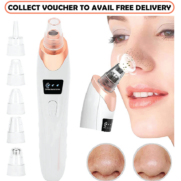5-in-1 Blackhead Remover – Electric Pore Vacuum & Acne Cleaner | Deep Face Cleanser for Blackheads, Whiteheads & Oil Control"