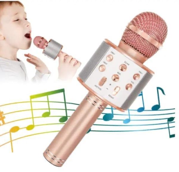 Bluetooth Handheld Karaoke Speaker Machine | Portable Player for Kids & Adults – Home, KTV, Party Use – Compatible with Android, iPhone, iPad, PC (Random Color)