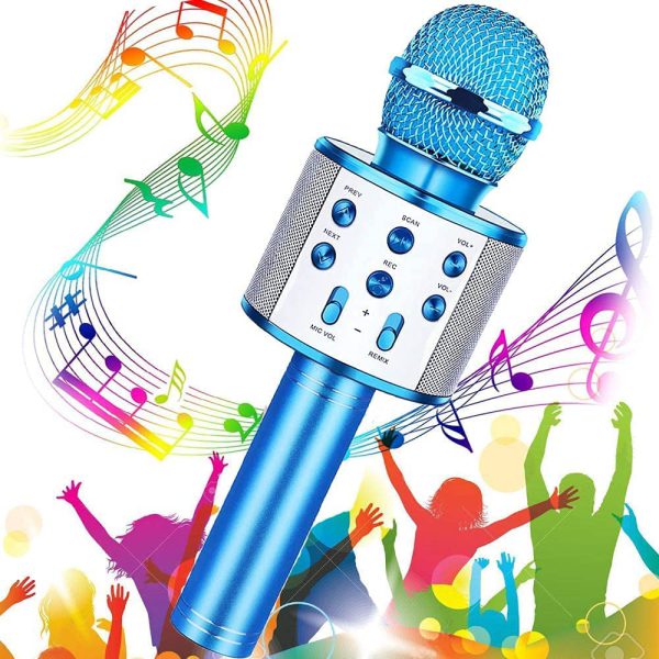 Bluetooth Handheld Karaoke Speaker Machine | Portable Player for Kids & Adults – Home, KTV, Party Use – Compatible with Android, iPhone, iPad, PC (Random Color)
