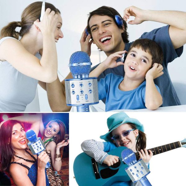 Bluetooth Handheld Karaoke Speaker Machine | Portable Player for Kids & Adults – Home, KTV, Party Use – Compatible with Android, iPhone, iPad, PC (Random Color)
